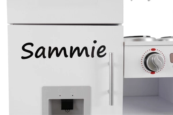 Optioneel: zwarte naamsticker