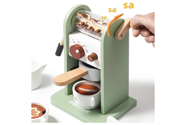 Draai de koffiebonen door de molen bovenop