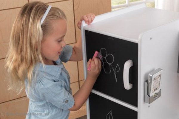 Lekker tekenen en schrijven op het blackboard.