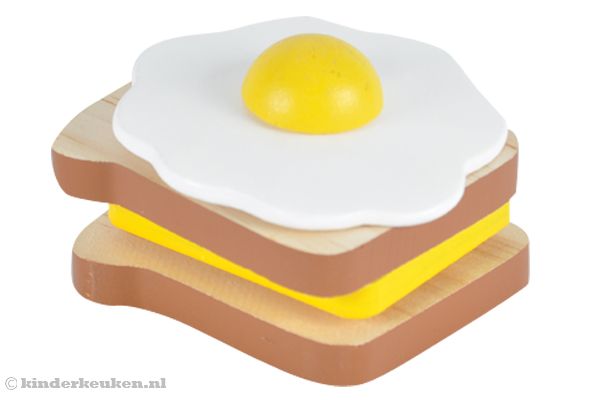 Broodje met kaas en een gebakken ei.