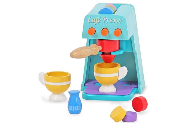 Vrolijk gekleurd koffiezetapparaat Cafe Presso.