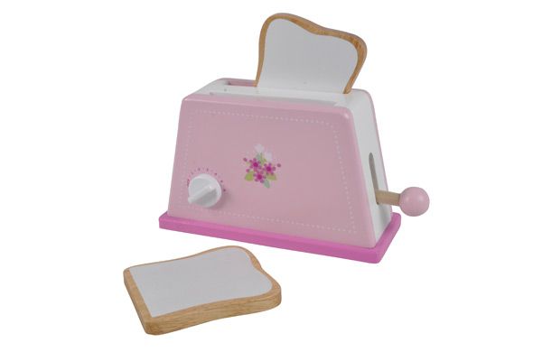 Roze broodrooster van Woodtoys.