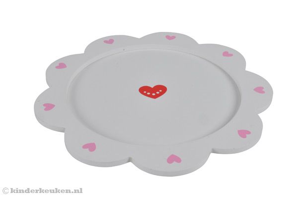 Bijpassend wit dienblad.